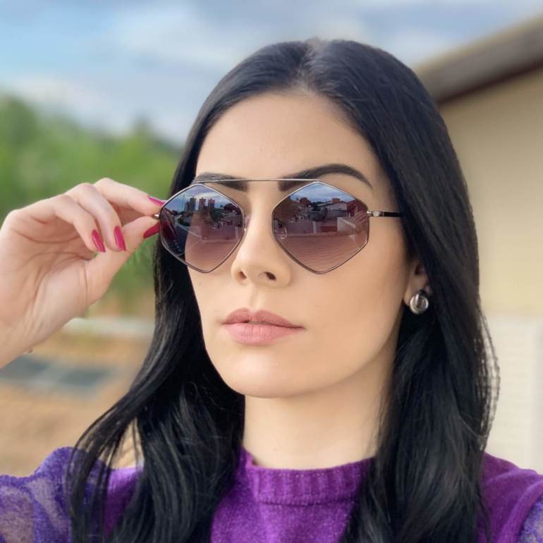 safine com br oculos de sol hexagonal preto tati 2