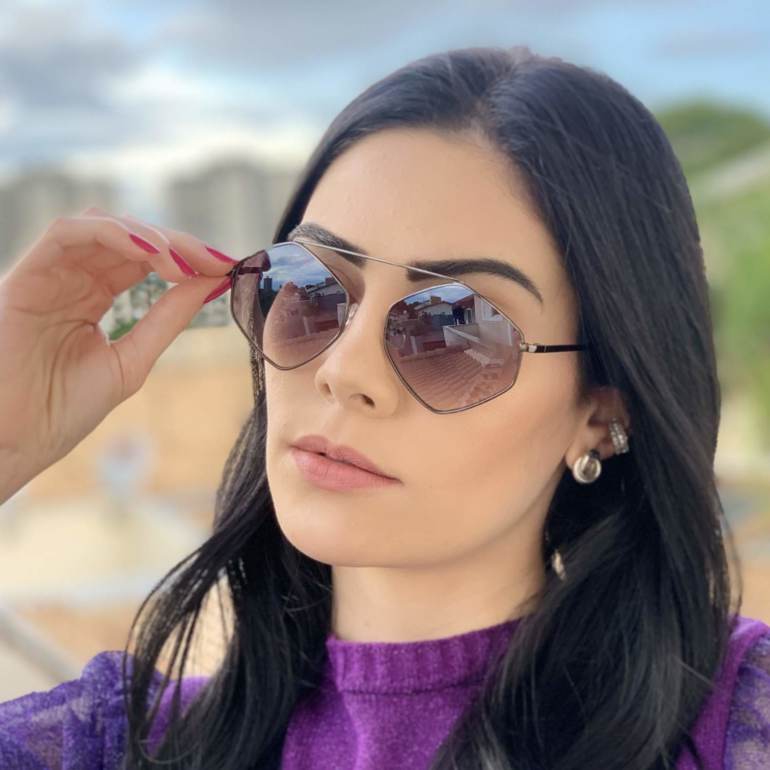 safine com br oculos de sol hexagonal preto tati 3