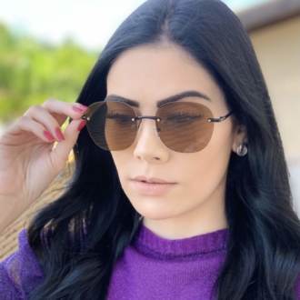 safine com br oculos de sol redondo marrom summer 1