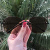 safine com br oculos de sol redondo marrom summer