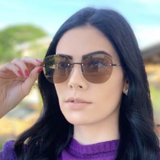 safine com br oculos de sol redondo marrom summer 2