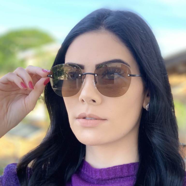 safine com br oculos de sol redondo marrom summer 2