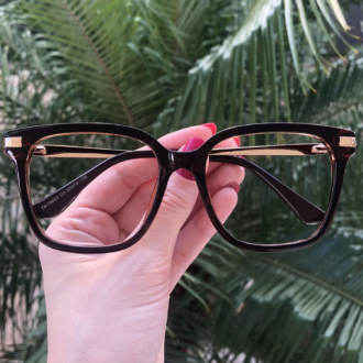 safine com br oculos de grau quadrado marrom gabi