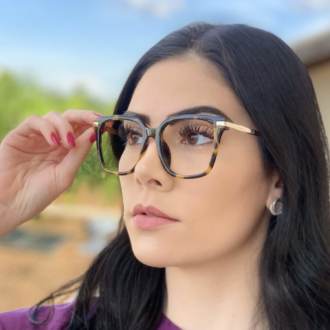 safine com br oculos de grau quadrado tartaruga gabi