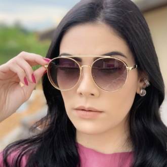safine com br oculos de sol aviador dourado lana 1
