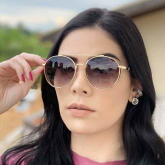 safine com br oculos de sol aviador dourado lana 2