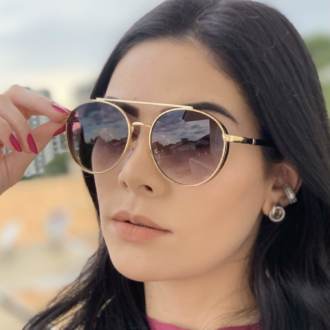 safine com br oculos de sol aviador dourado lana 3