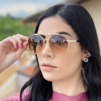 safine com br oculos de sol aviador marrom lana
