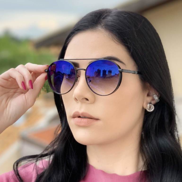 safine com br oculos de sol aviador preto com colorido lana 1