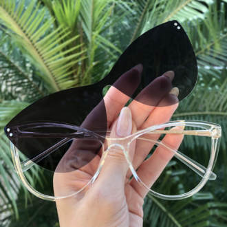 safine com br oculos 2 em 1 gatinho transparente com prata mia 3