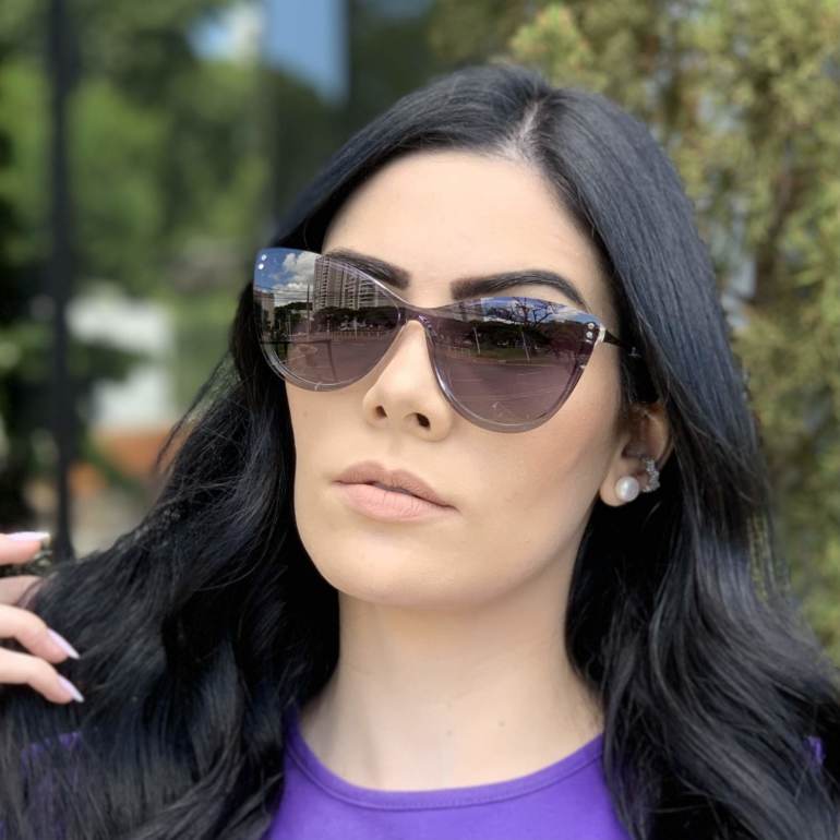 safine com br oculos 2 em 1 gatinho transparente com prata mia