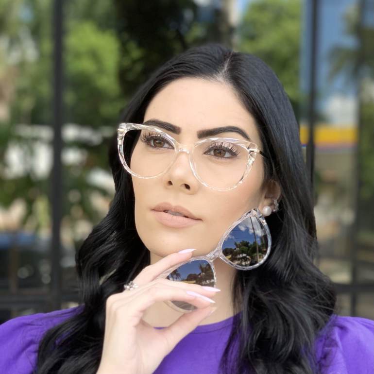safine com br oculos 2 em 1 gatinho transparente lia 2