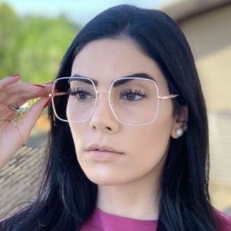 safine com br oculos de grau quadrado branco lauren 3