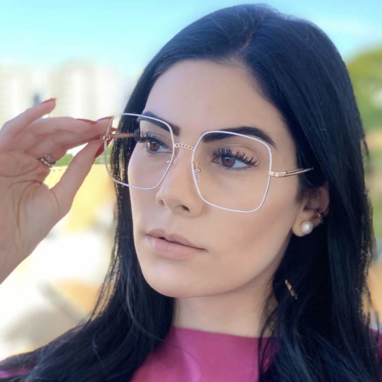 safine com br oculos de grau quadrado branco lauren 4