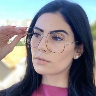 safine com br oculos de grau quadrado marrom lauren 4