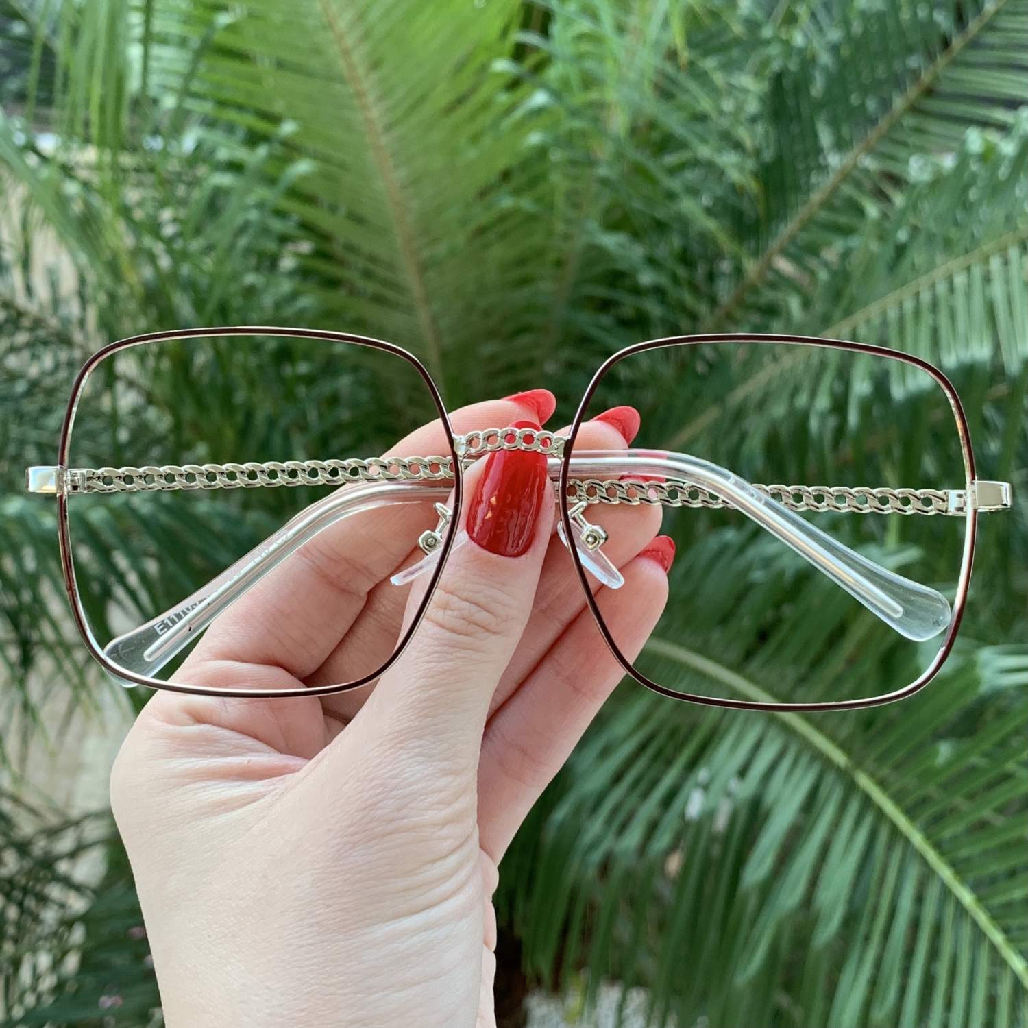 safine com br oculos de grau quadrado marrom lauren