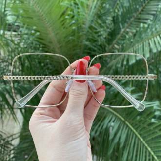 safine com br oculos de grau quadrado prata lauren 4