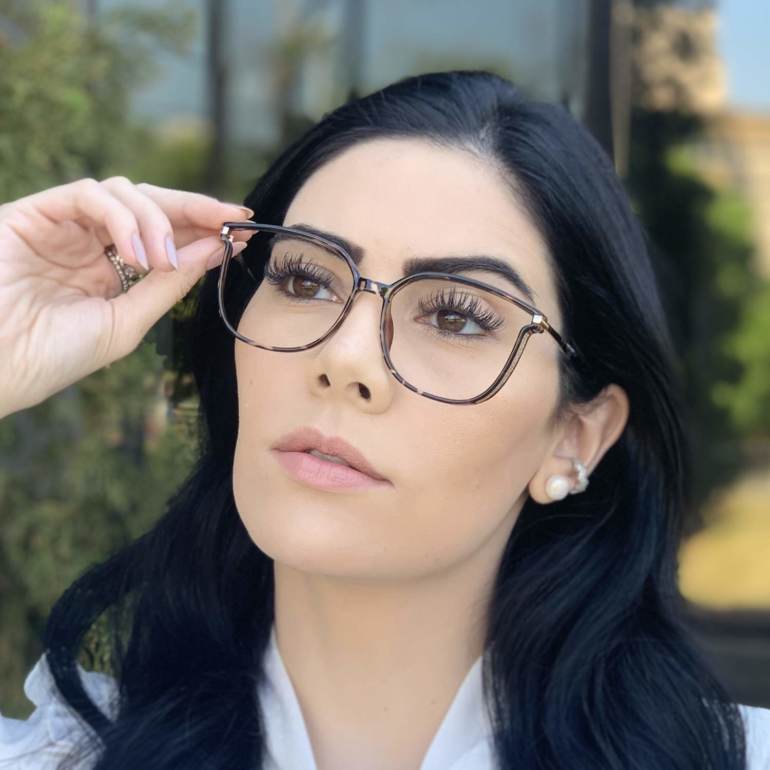 safine com br oculos de grau retangular tartaruga lulu