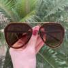 safine com br oculos de sol aviador marrom nicole