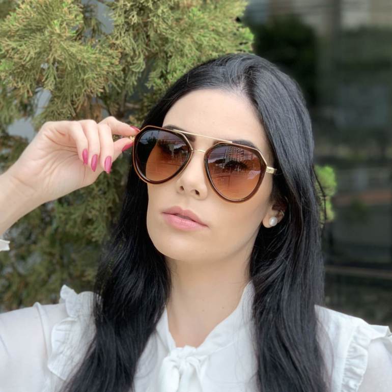 safine com br oculos de sol aviador marrom nicole 2