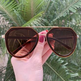 safine com br oculos de sol aviador marrom nicole