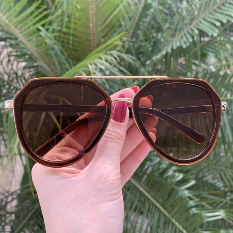 safine com br oculos de sol aviador marrom nicole