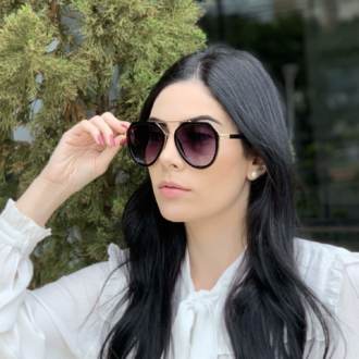 safine com br oculos de sol aviador preto nicole