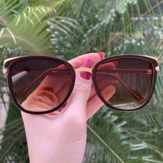 safine com br oculos de sol gatinho marrom aline