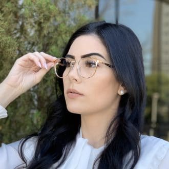 safine com br oculos de grau em metal redondo dourado julia