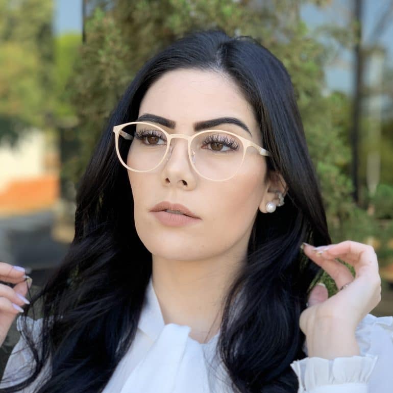 safine com br oculos de grau em metal redondo nude julia 1