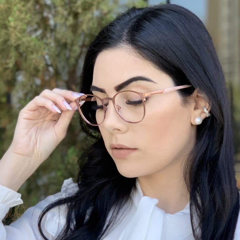 safine com br oculos de grau em metal redondo rose julia 1