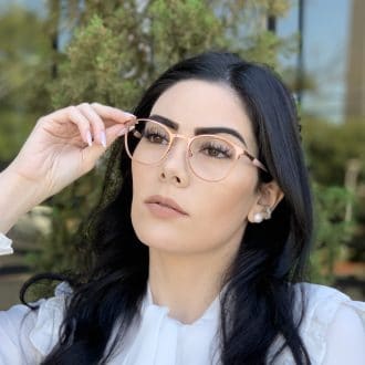 safine com br oculos de grau em metal redondo rose julia 2