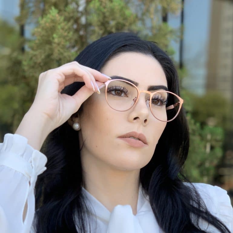 safine com br oculos de grau em metal redondo rose julia 3