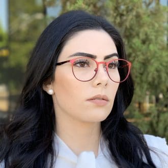 safine com br oculos de grau em metal redondo vermelho julia 4