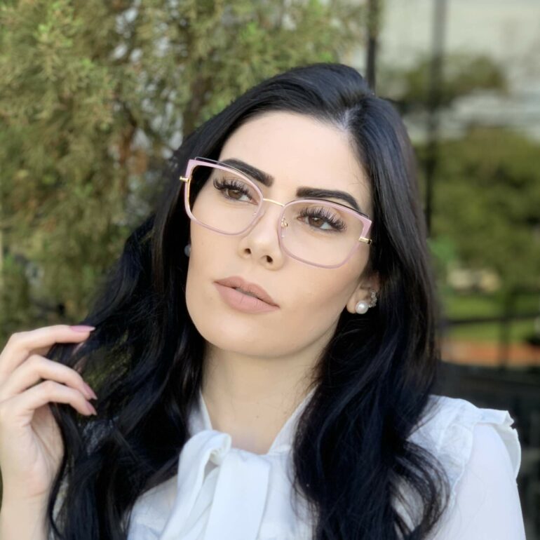 safine com br oculos de grau gatinho de metal lilas taisa 6