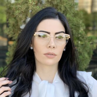 safine com br oculos de grau gatinho de metal nude agnes 4