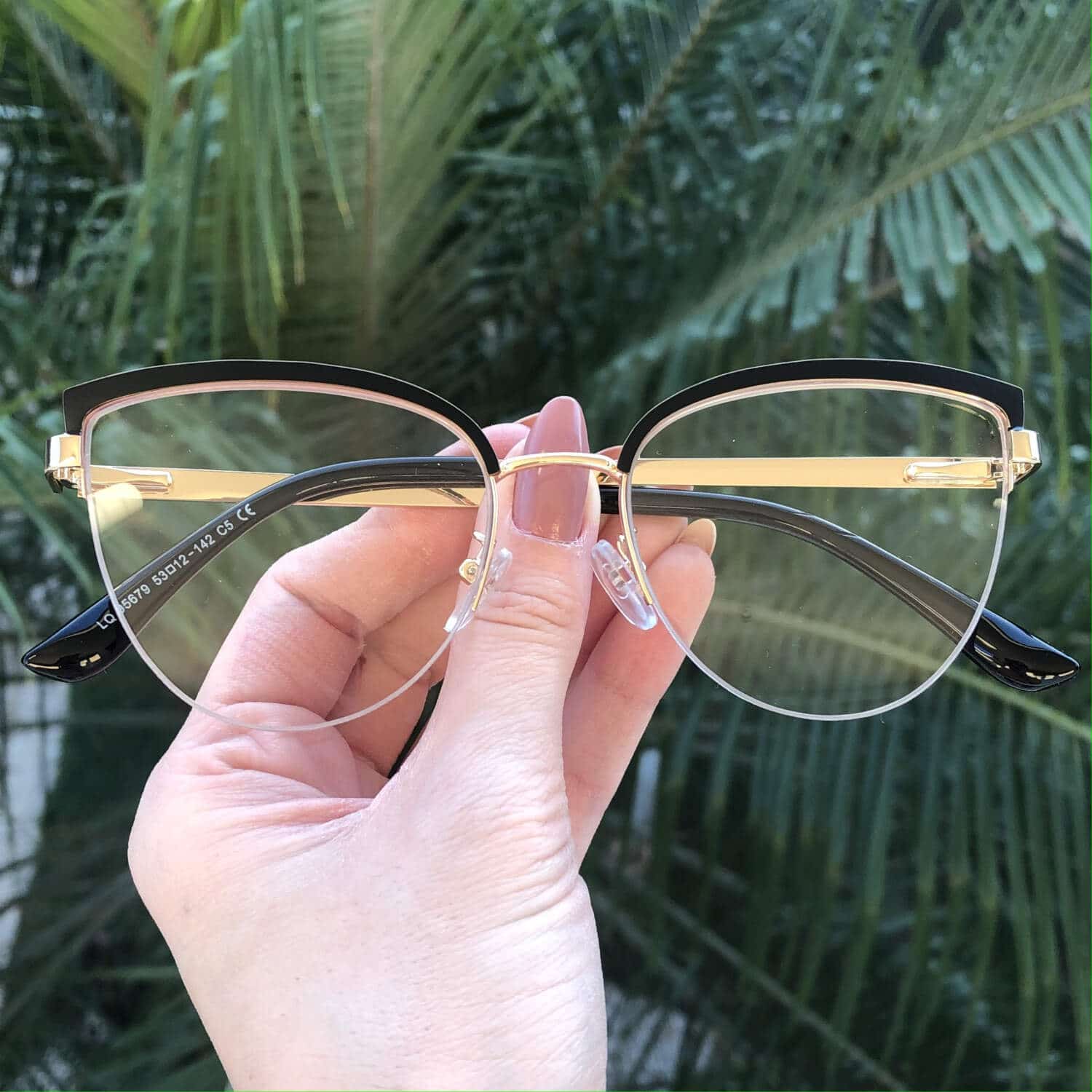 safine com br oculos de grau gatinho de metal preto agnes 3