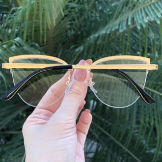 safine com br oculos de grau gatinho de metal preto agnes 5