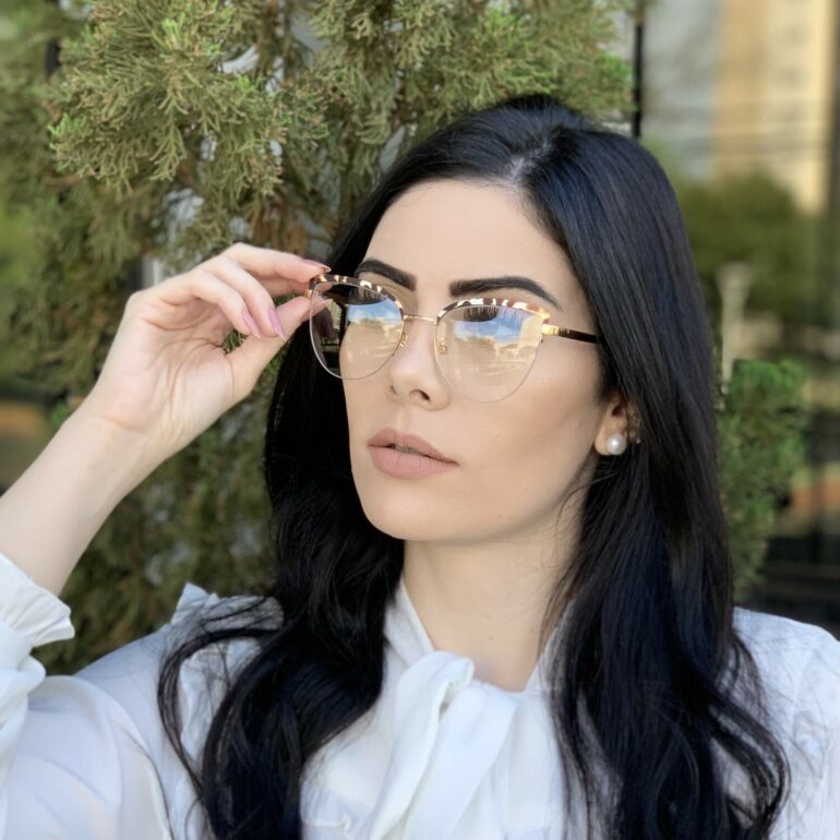 safine com br oculos de grau gatinho de metal tartaruga agnes 7