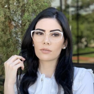 safine com br oculos de grau metal gatinho branco gina 3