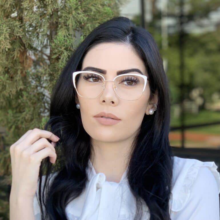 safine com br oculos de grau metal gatinho branco gina 3