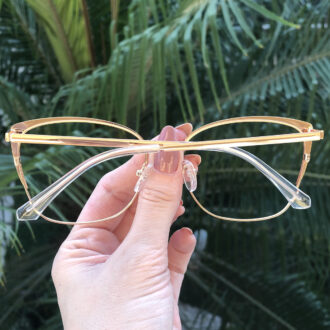 safine com br oculos de grau metal gatinho branco gina