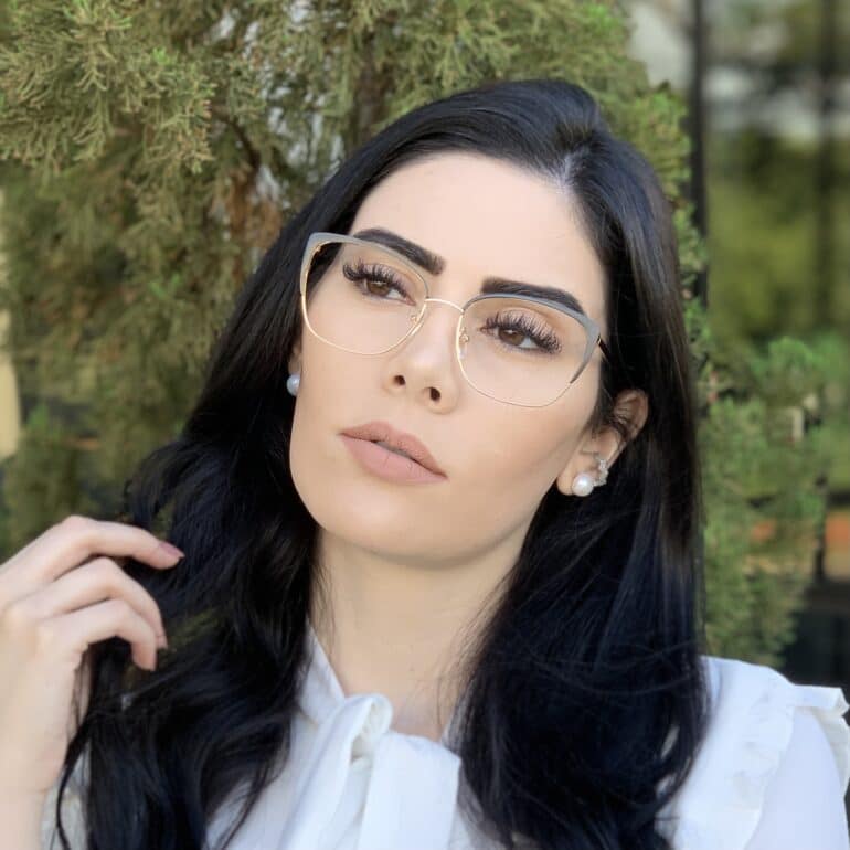 safine com br oculos de grau metal gatinho preto gina 1