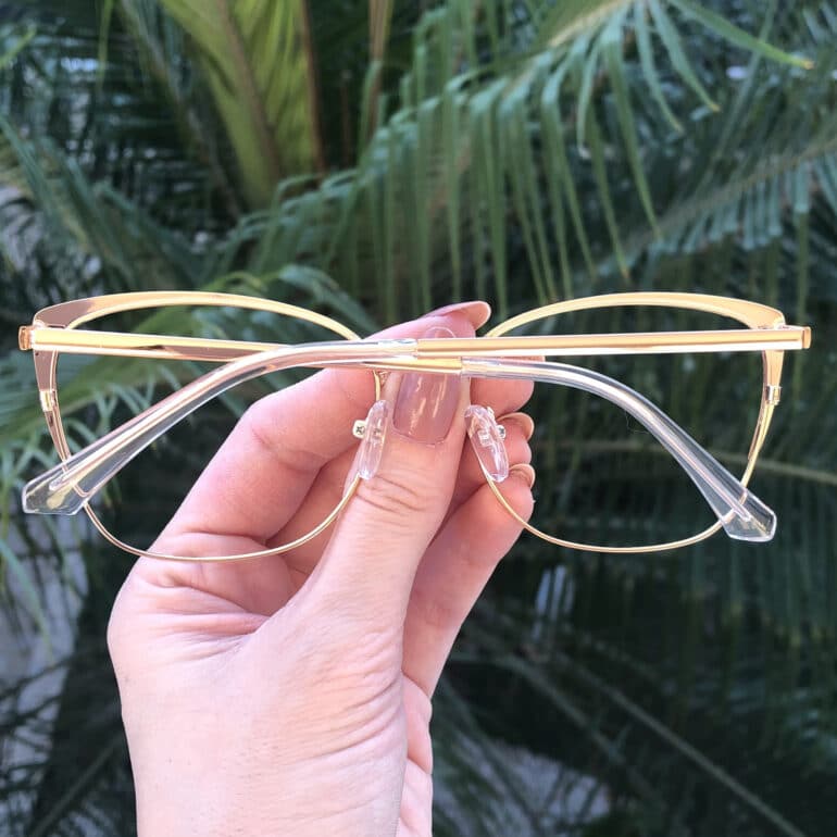 safine com br oculos de grau metal gatinho rosa gina 1