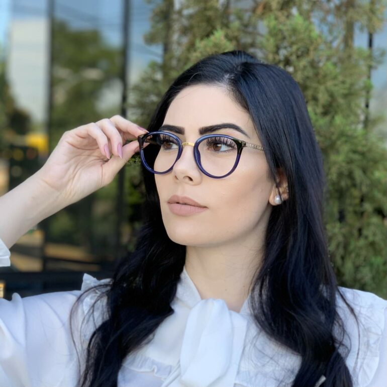 safine com br oculos de grau redondo azul lina 2