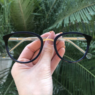 safine com br oculos de grau redondo azul lina
