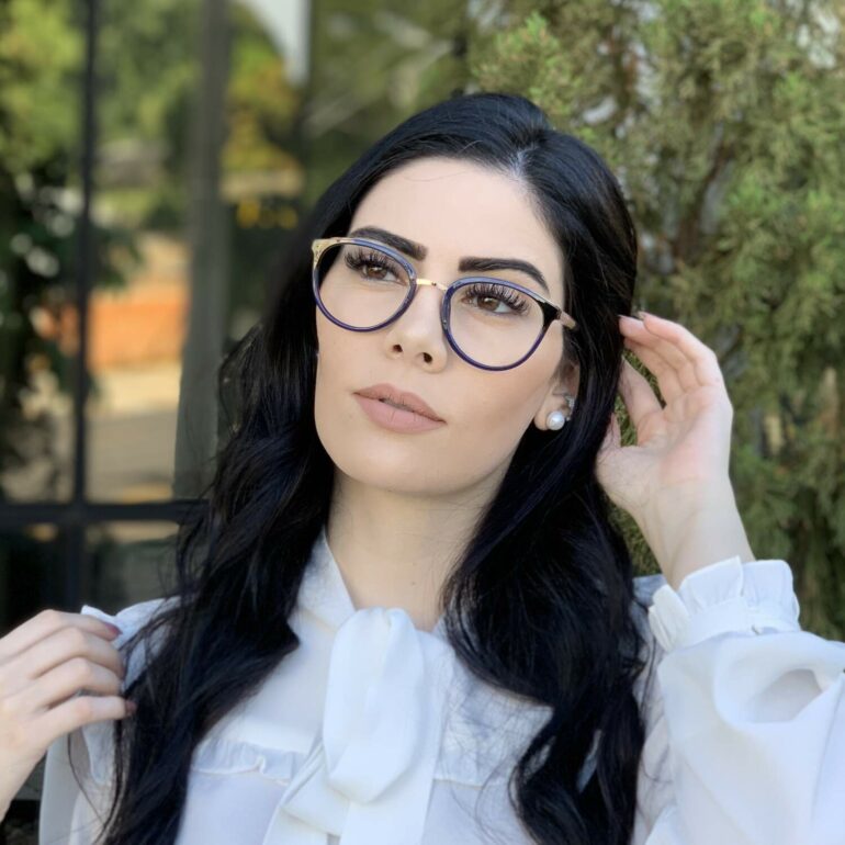 safine com br oculos de grau redondo azul lina 5