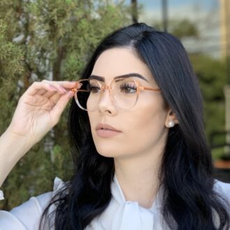 safine com br oculos de grau redondo laranja mage 2 0 5