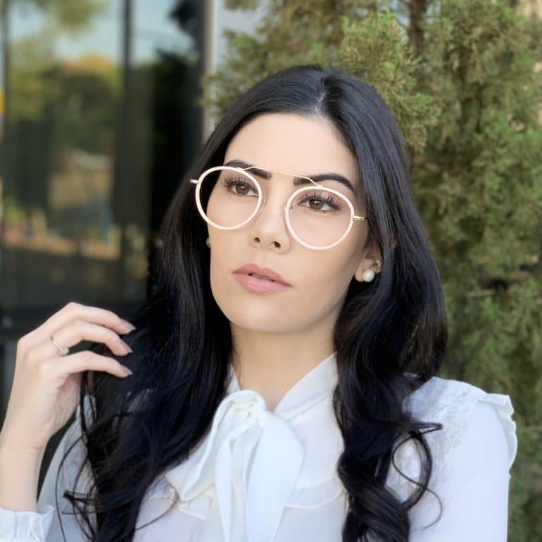 safine com br oculos de grau aviador redondo ivy nude 3