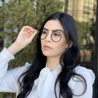 safine com br oculos de grau aviador redondo ivy preto 2